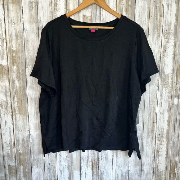 NWT Vince Camuto Black Afterglow Tee - Picture 2 of 5